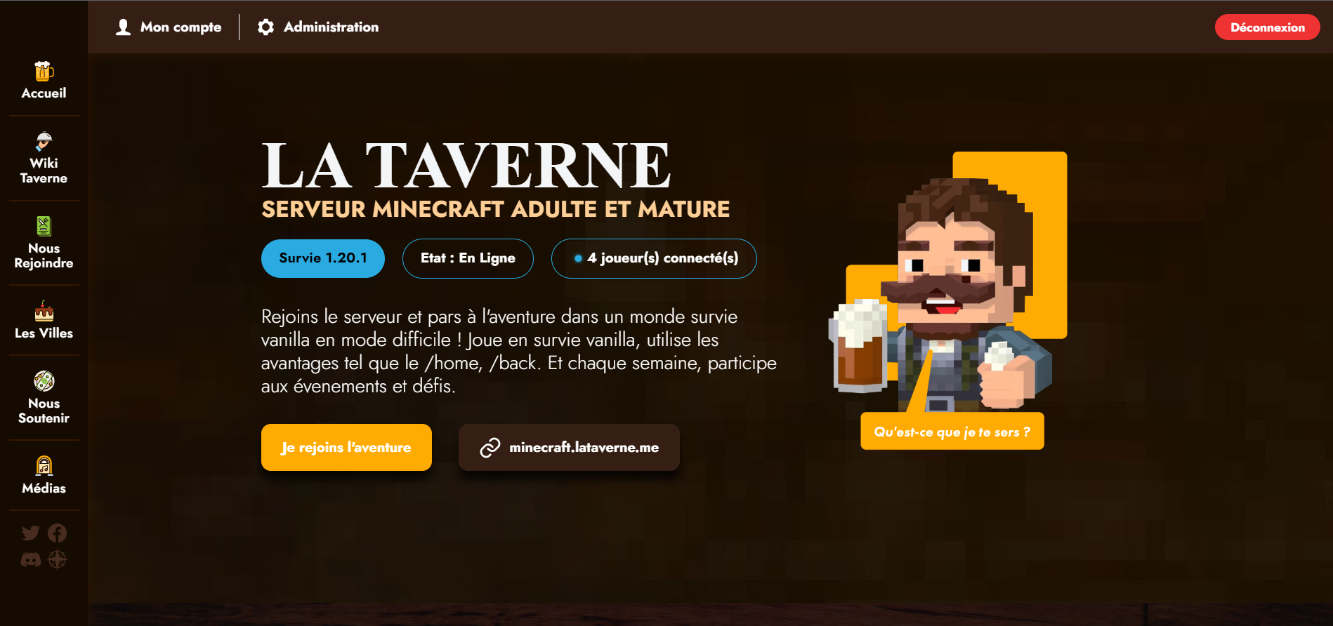 Nouveau site de La Taverne